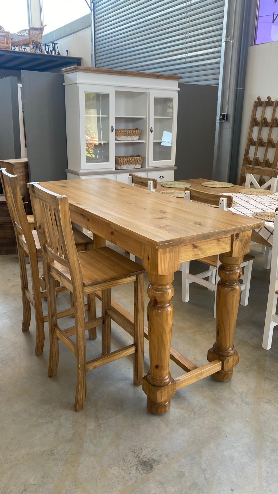 MESA ISLA TORNEADA 1.80X0.70