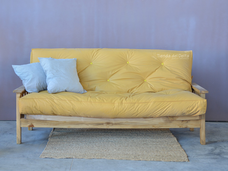 FUTON 3 CP ECO C/COLCHON COPOS MAIZ