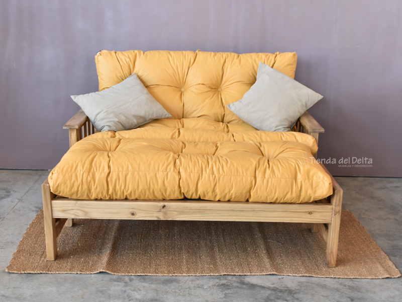 FUTON 2 CP C/BCO C/COLCHON COPOS MAIZ