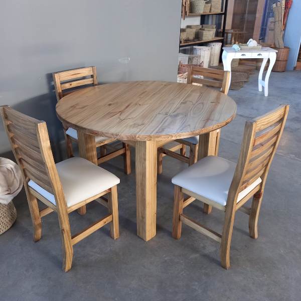MESA COM MACIZA REDONDA X 1.20